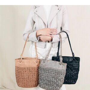 Latico Tan, Gray, and Black Shoulder Bags